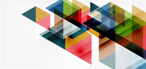 Geometric abstract background, mosaic triangle and hexagon shapes. Trendy abstract layout template for business or technology presentation, internet poster or web brochure cover, wallpaper