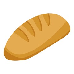 Loaf of bread icon. Isometric of loaf of bread vector icon for web design isolated on white background