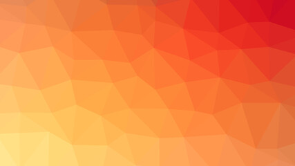 Orange red background with triangular polygons.Abstract low poly pattern