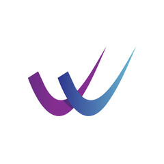 Letter w logo design vector