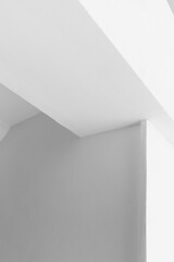 Abstract white minimal interior, vertical