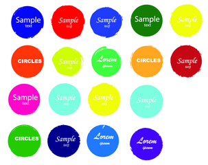 Grunge post Stamps Collection, Circles. Banners, Insignias , Logos, Icons, Labels and Badges Set . vector distress textures.blank shapes.