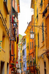Fototapeta na wymiar It's Street of Porto Venere, Italy. Porto Venere and the villages of Cinque Terre are the UNESCO World Heritage Site.