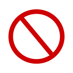 Isolated red Not Allowed stop sign, Prohibition sign or stop sign Vector illustration on transparent background