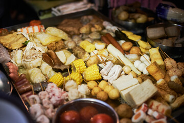 fried street food at night market