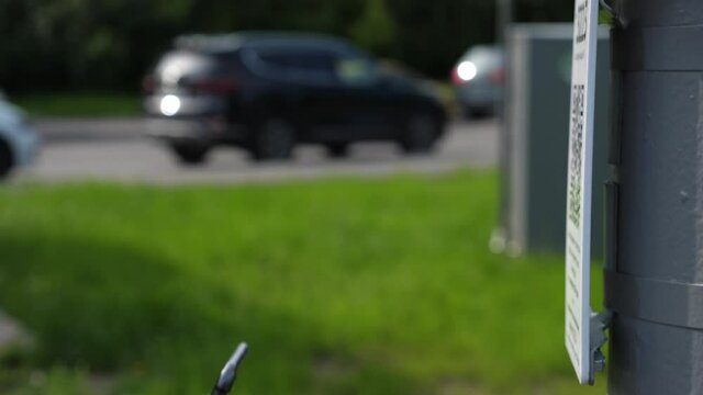 QR Code Scanner. Electricity and Gas Bill. Payment of utility using QR code and mobile device. Consumer pays on his smartphone