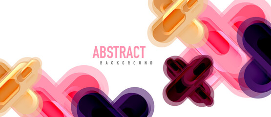 Modern vector glass cross shape abstract technology background for cover, placard, poster, banner or flyer