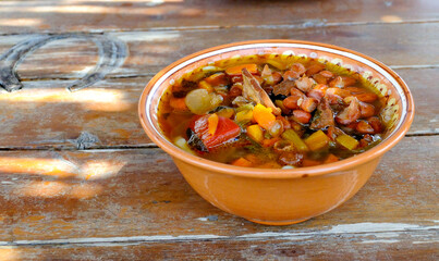 Traditional food dish bowl