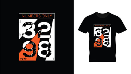 numbers only t shirt design