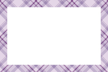 Vintage frame vector. Scottish border pattern retro style. Tartan plaid ornament.