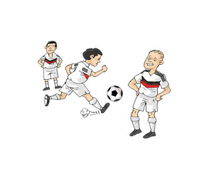 cartoon illustration of a soccer player 