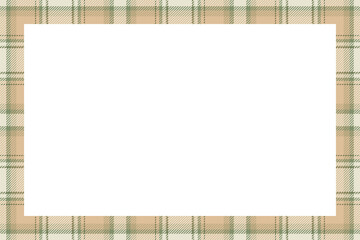 Vintage frame vector. Scottish border pattern retro style. Tartan plaid ornament.