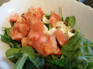 healthy fresh vegetable saladwith mixed veggies