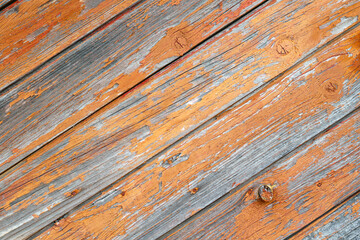 bright orange weathered wooden background