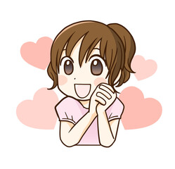 喜ぶ女の子