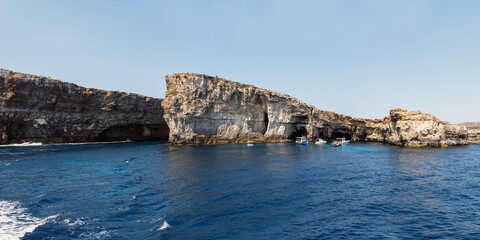 Fototapeta na wymiar Malta: Blue Grotto - one of the island's natural attractions 