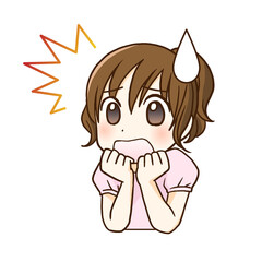 ショックを受ける女の子