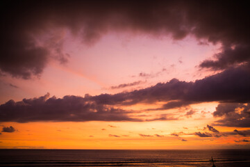 Scenic cloud beauty sunset sky background. Nature composition cloudscape