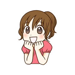 Obraz premium 喜ぶ女の子