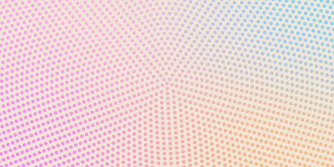 Light trendy multicolor surface design. vector modern geometrical dots abstract background. Dotted monochrome texture template. Halftone style with shapes in gradient