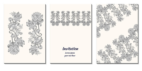 Cover greeting design. Modern template with indian ornament for wedding design or greeting card any purpose.