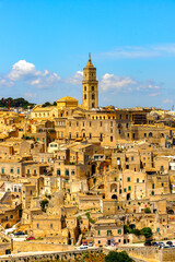 It's Matera, Puglia, Italy. The Sassi and the Park of the Rupestrian Churches of Matera. UNESCO World Heritage