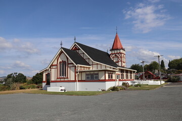 Eglise protestante à Rotorua, Nouvelle Zélande