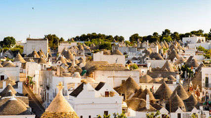 It's Panorama of Alberobello, a small town in Apulia, Italy.