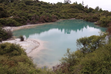 Lac d'acide à Whakarewarewa, Nouvelle Zélande