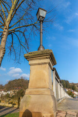 Railing of the bridge over the Glan river in Meisenheim