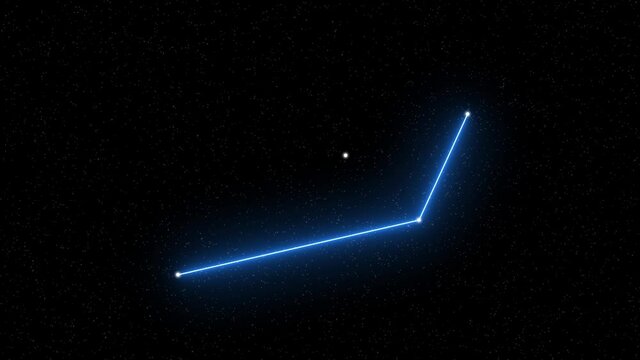 Pictor - Animated zodiac constellation and horoscope symbol with  starfield space background