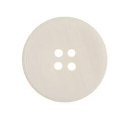 Modern plastic sewing button isolated on white