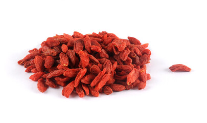 goji berries on a white background