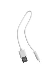 USB charge cable isolated on white. Modern technology