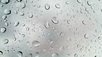 water drops on a glass surface