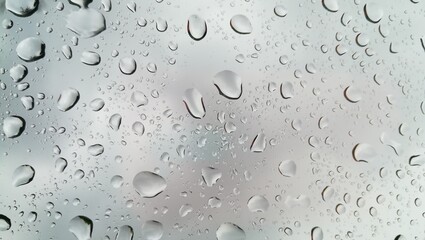 water drops on a glass surface