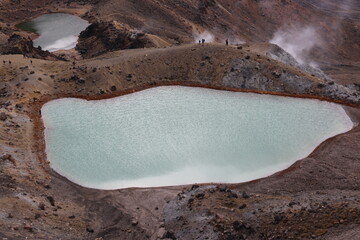 Lac volcanique du parc Tongariro, Nouvelle Zélande