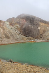 Lac volcanique du parc Tongariro, Nouvelle Zélande