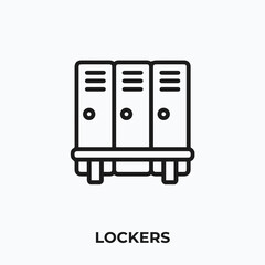 lockers icon vector. lockers sign symbol.