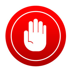 Fototapeta premium stop hand sign