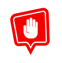 Obraz premium stop hand icon