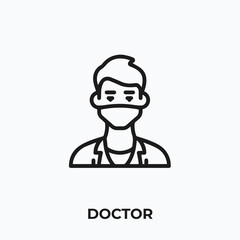 doctor icon vector. doctor sign symbol.
