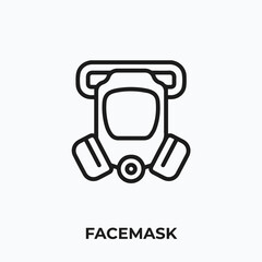 face mask icon vector. face mask sign symbol.