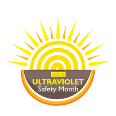 Fototapeta premium ultraviolet safety month awareness poster