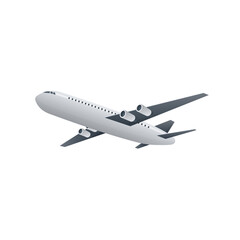 Fototapeta na wymiar Airliner. Commercial aircraft, vector illustration
