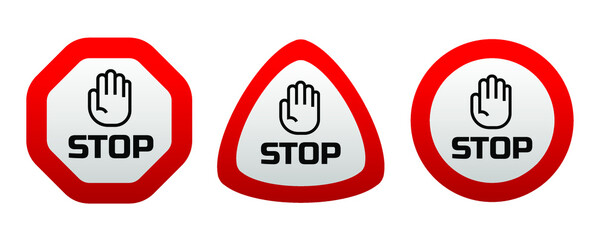 stop hand sign