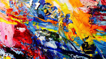 Colorful abstract background wallpaper. Modern motif visual art.  Mixtures of oil paint. Trendy...