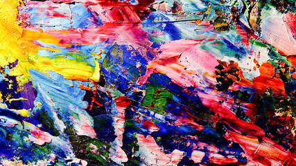 Colorful abstract background wallpaper. Modern motif visual art.  Mixtures of oil paint. Trendy...