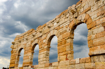 It's Verona Arena (Arena di Verona), a Roman amphitheatre in Piazza Bra in Verona, Italy. It was built in AD 30