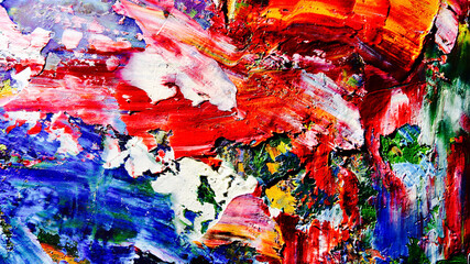 Colorful abstract background wallpaper. Modern motif visual art.  Mixtures of oil paint. Trendy...